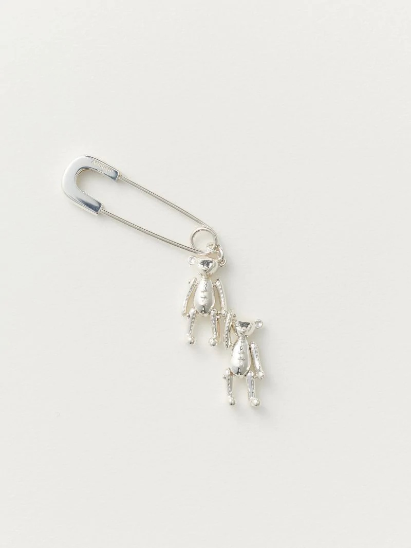 TWO TEDDY BEARS CHARM EARRING - 1