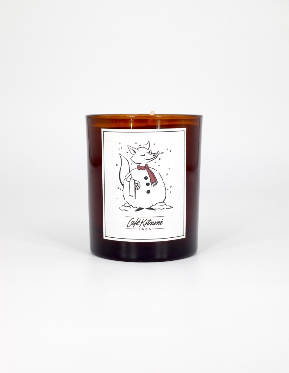 BARISTA FOX SNOWMAN CANDLE - 1