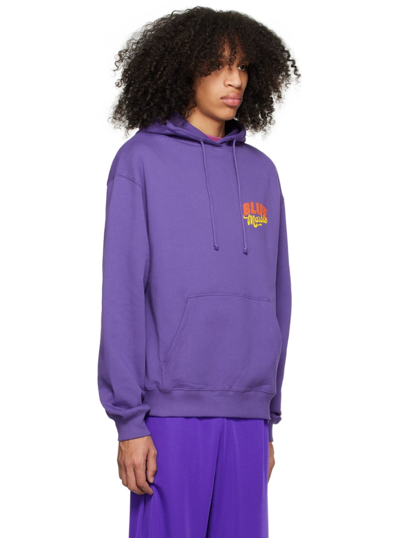 Purple Flower Print Hoodie 2