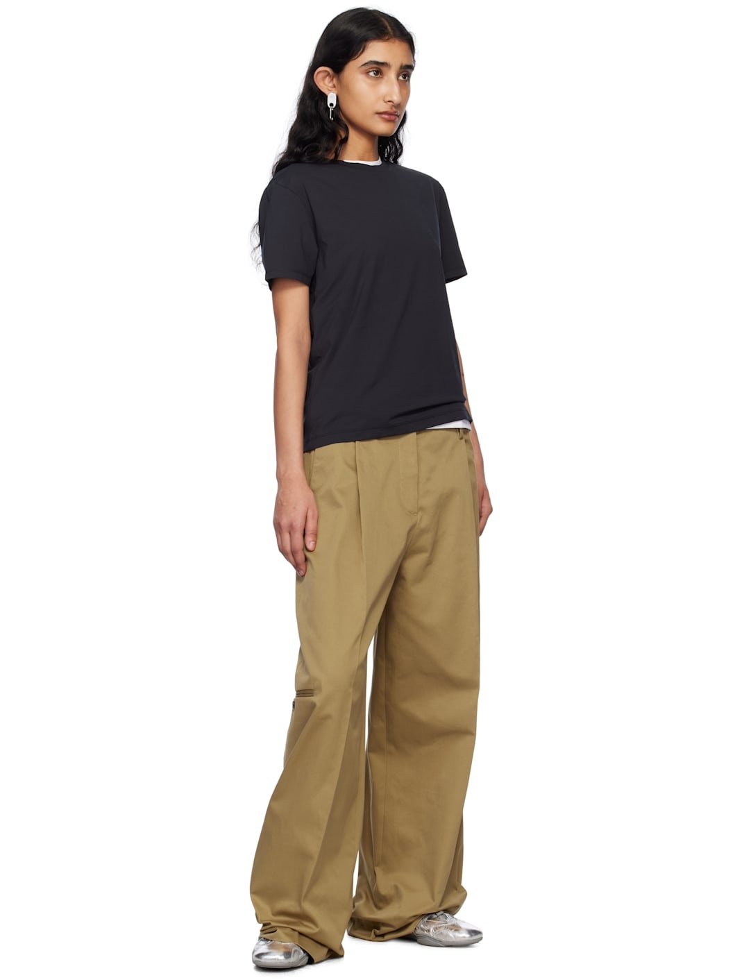 Beige Twill Trousers - 4