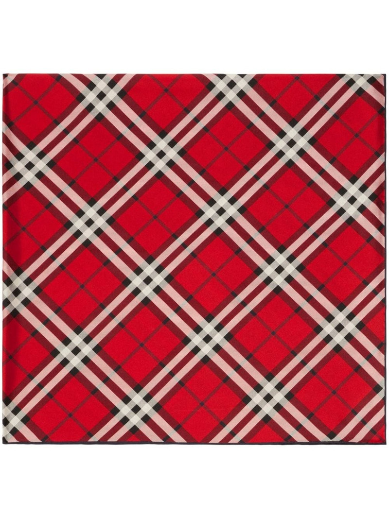 checked silk scarf 1