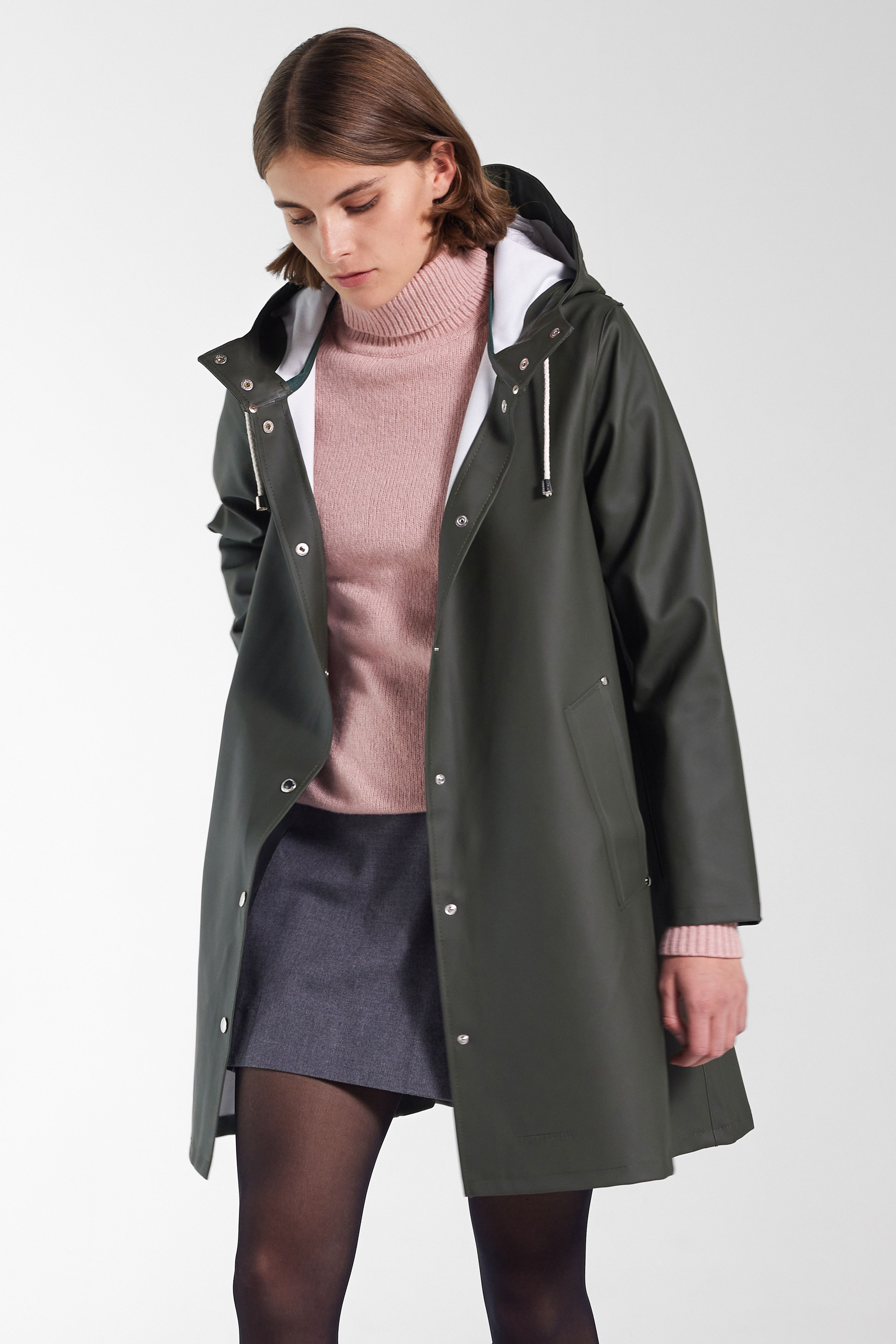 Women's Green Raincoat - Mosebacke - 5