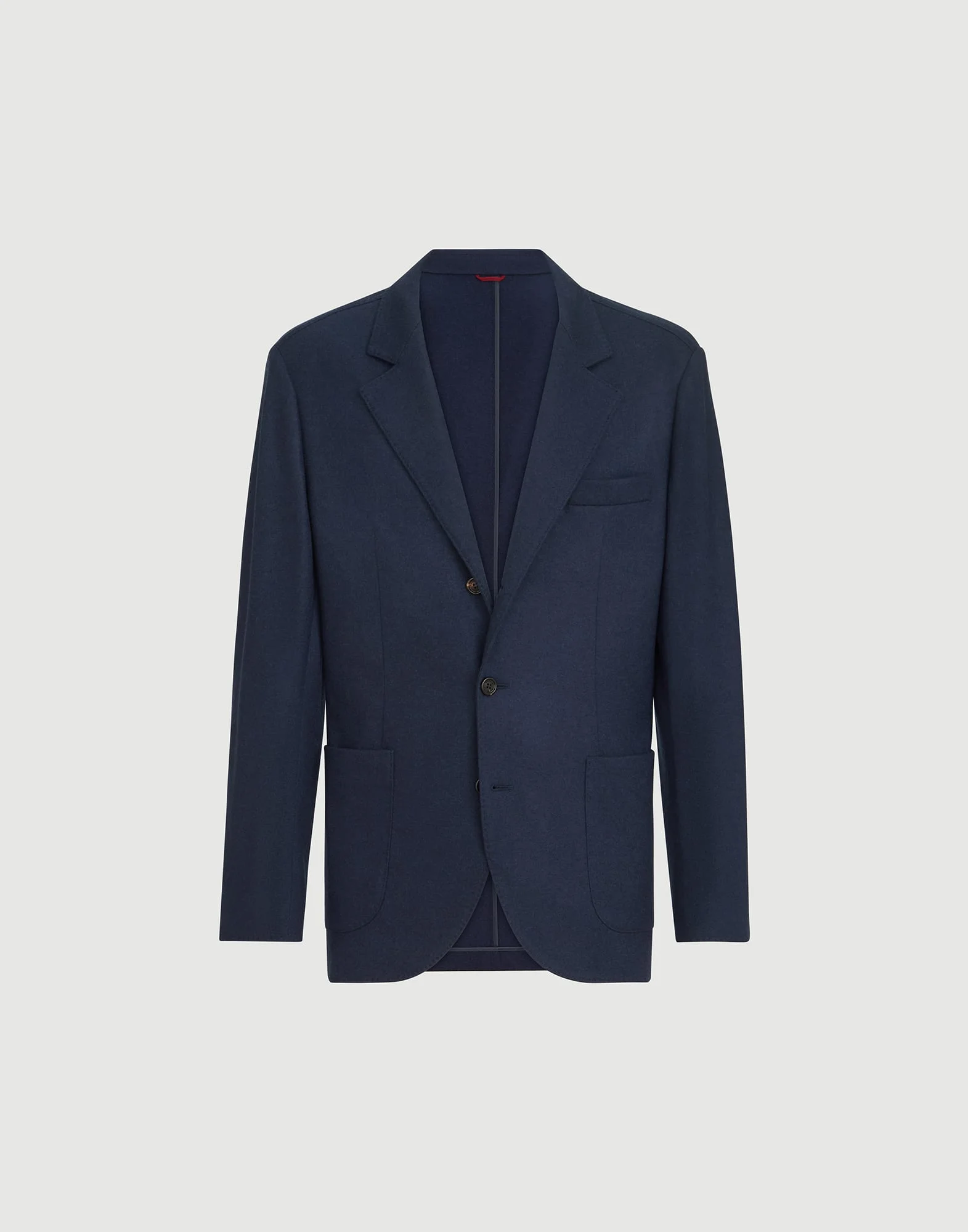 Cashmere jersey blazer with patch pockets - 1