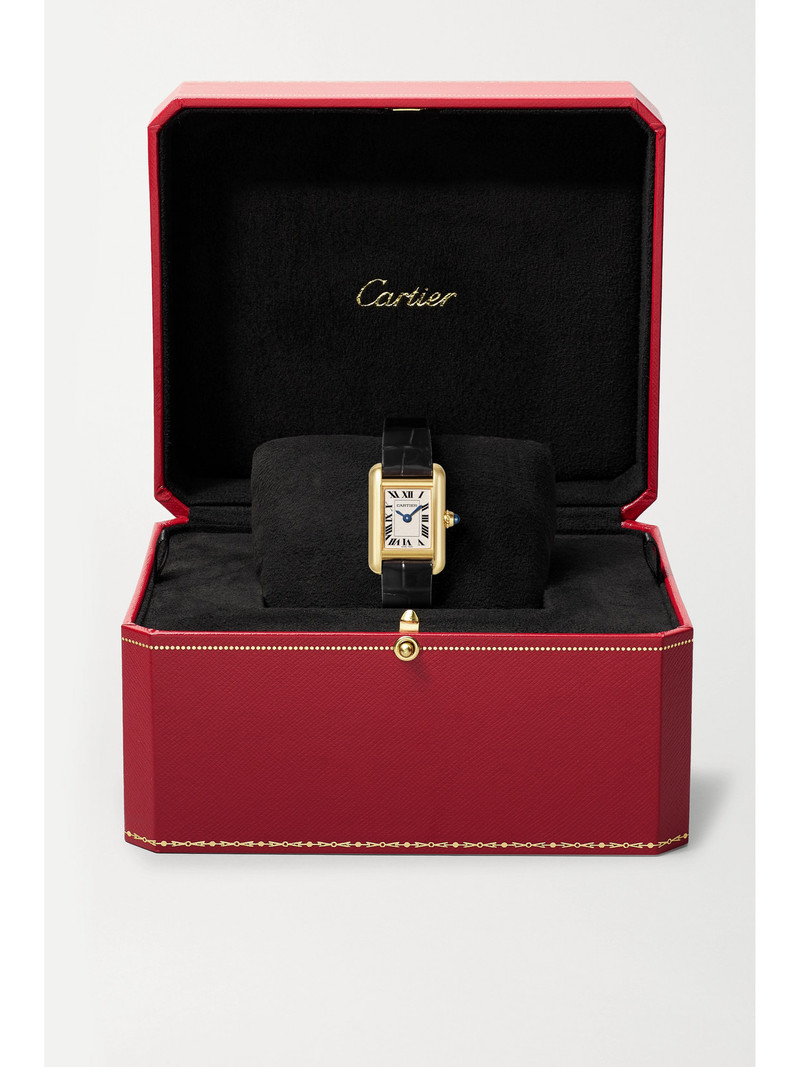 Tank Louis Cartier 16.5mm Mini 18-karat Gold And Alligator Watch 6