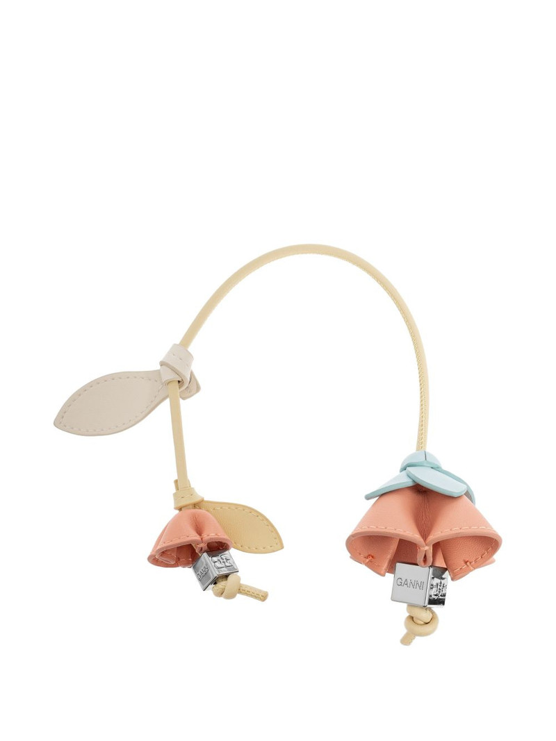 flower-detail leather bag accessory 1