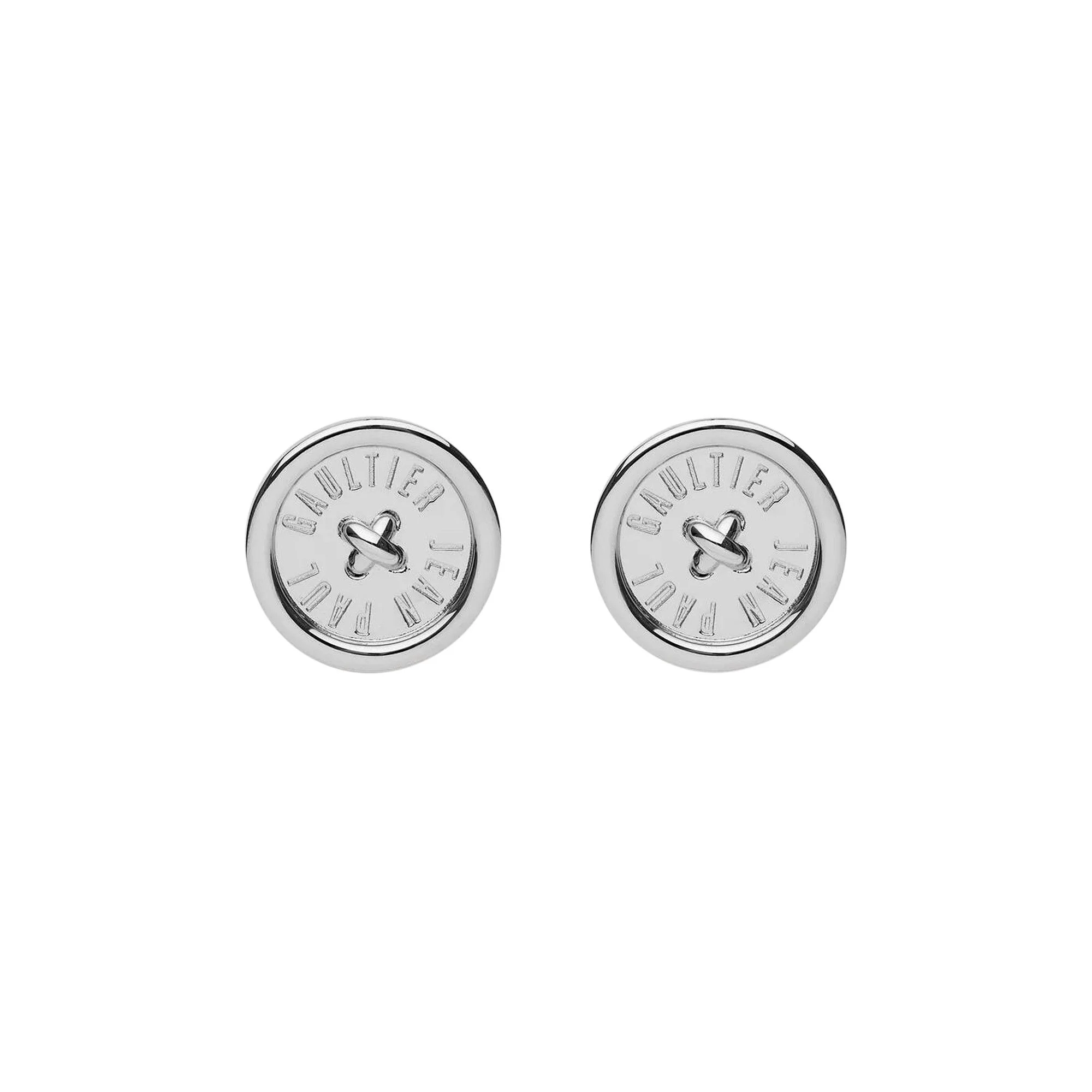 Jean Paul Gaultier Button Earrings 'Silver' - 1