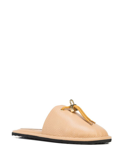 BUSCEMI Greenwich leather slippers outlook