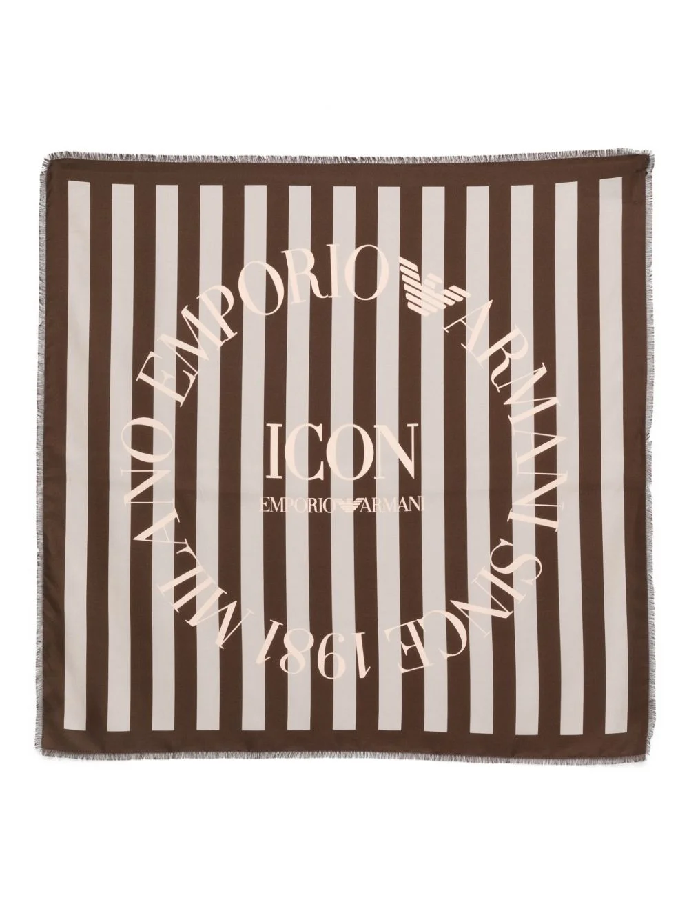 striped fringed scarf - 1