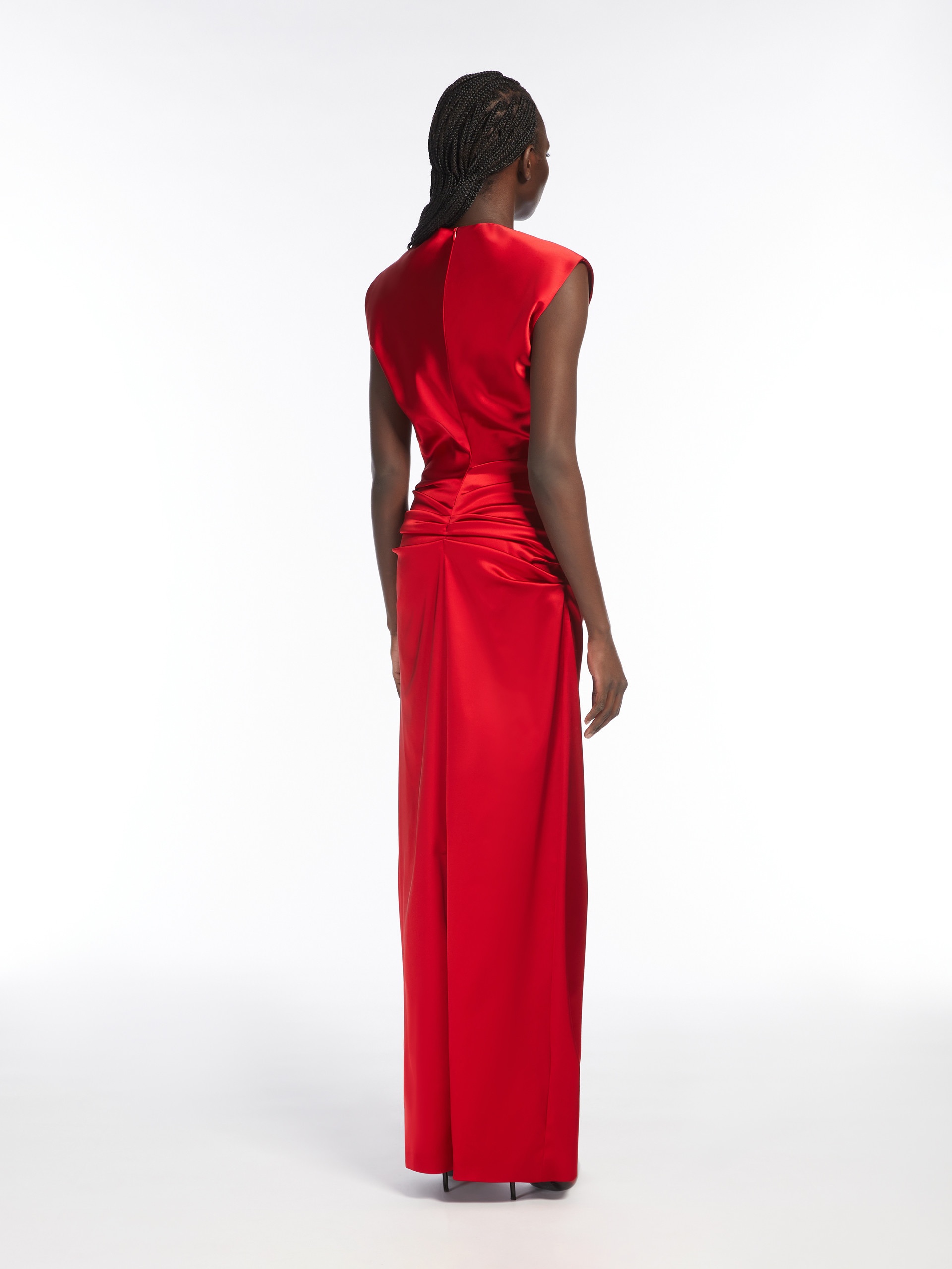 REA Draped satin dress - 4