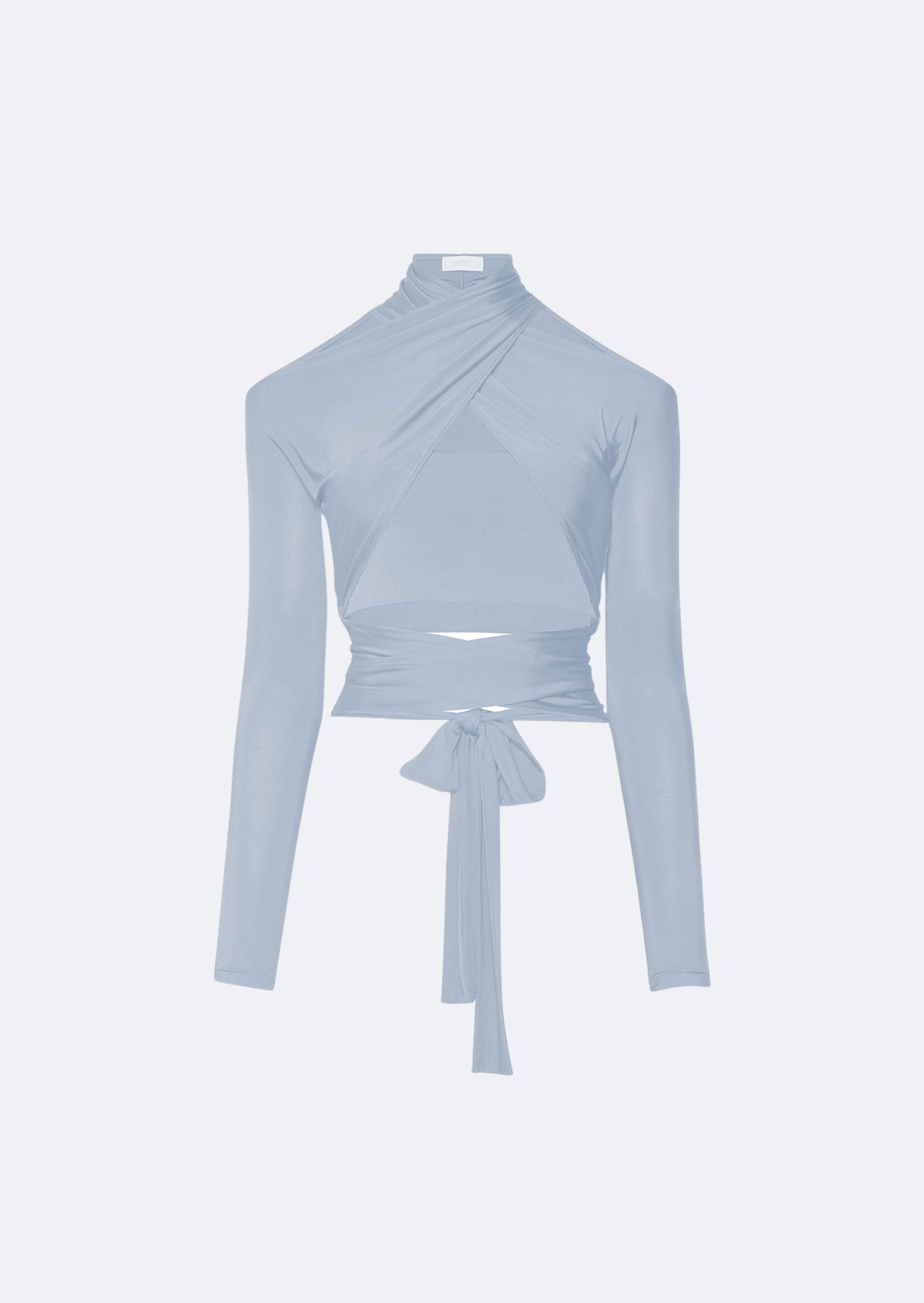 Lightweight Jersey Wrap Top - 1