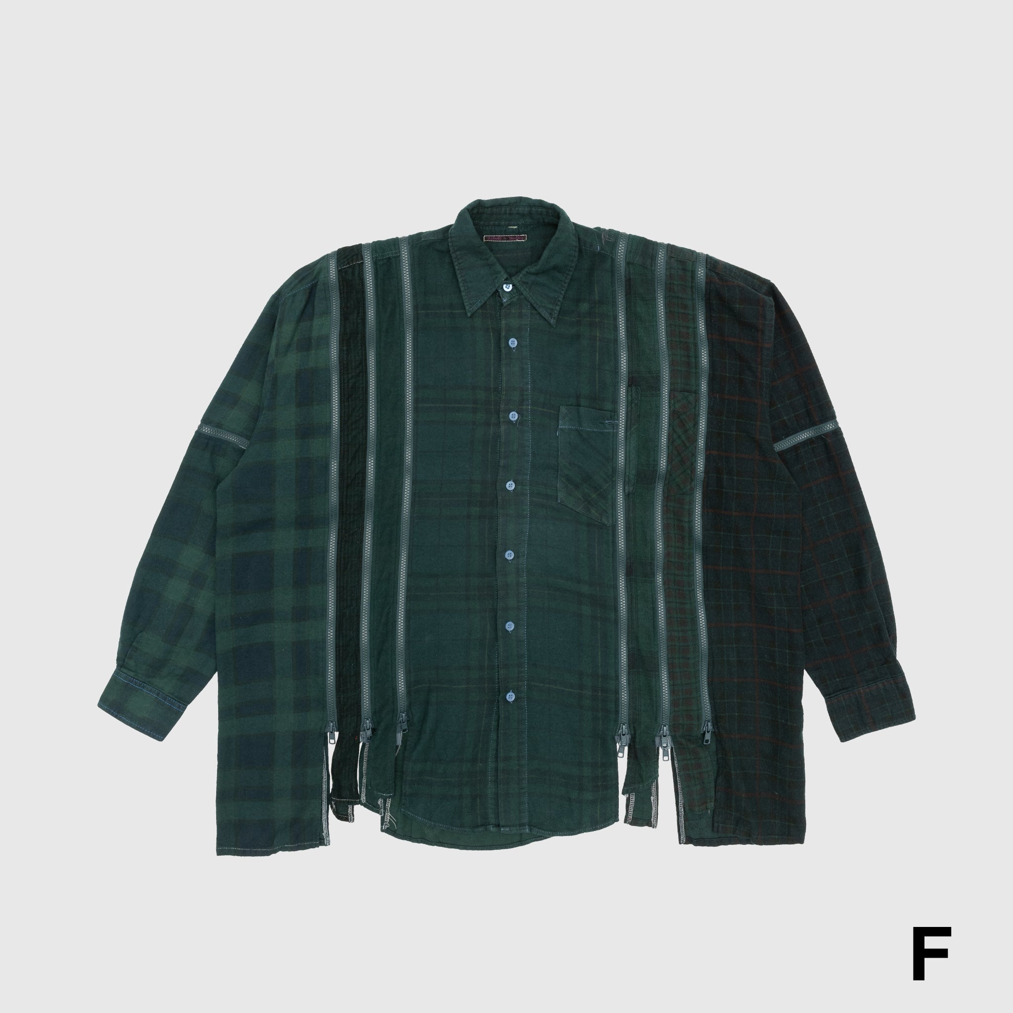 REBUILD BY NEEDLES 7 CUTS ZIPPED WIDE SHIRT - 11