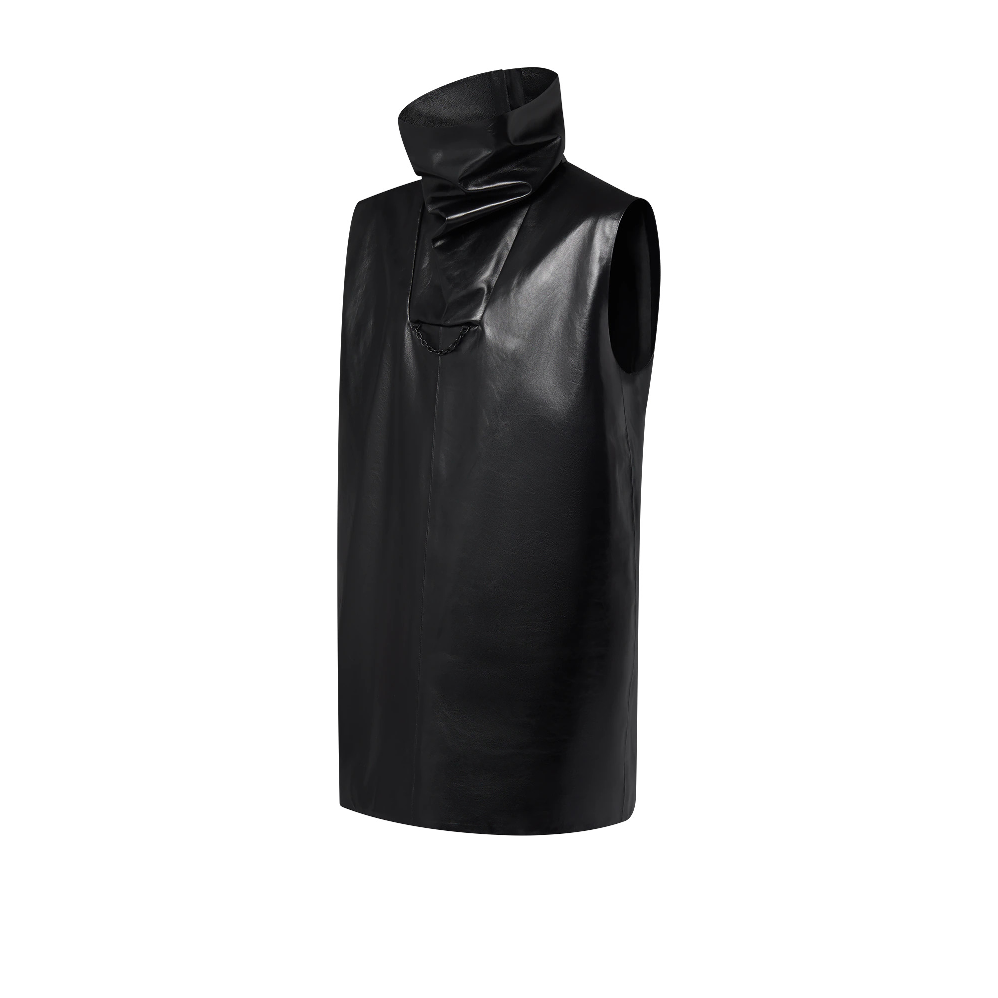 Leather High Neck Top - 2