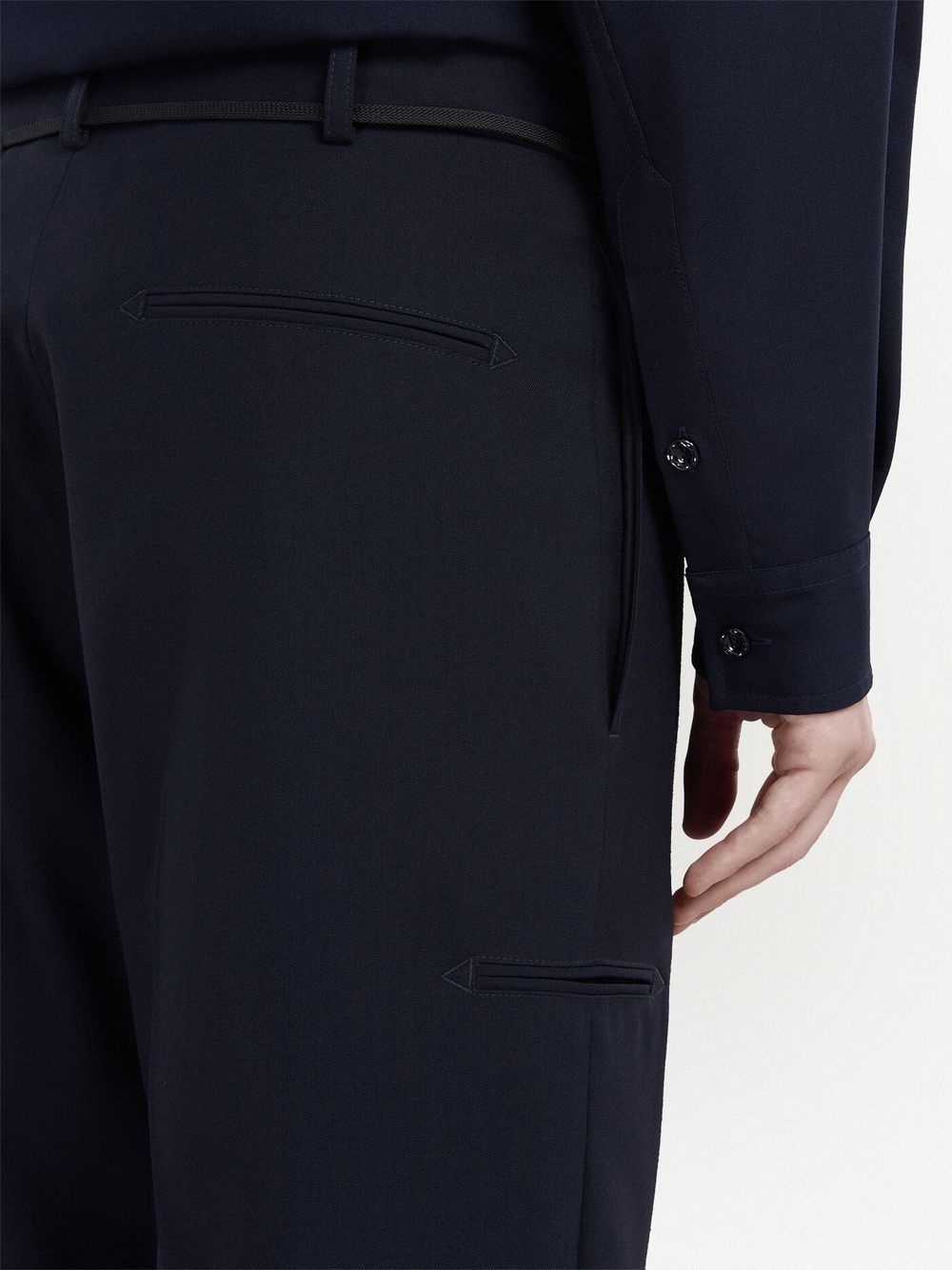 straight-leg wool trousers - 5