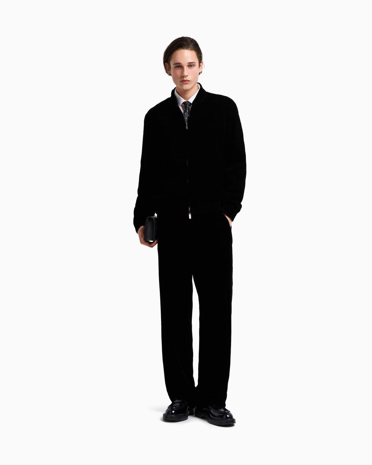 ICON QUILTED STRETCH VELVET BLOUSON - 2