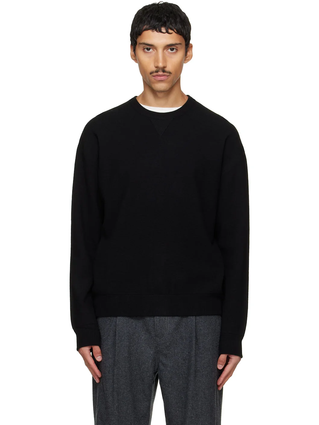 Black Wool Sweater - 1
