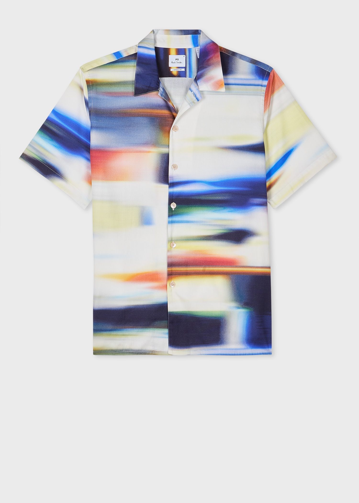 Lyocell and Cotton 'Motion Blur' Short-Sleeve Shirt - 1