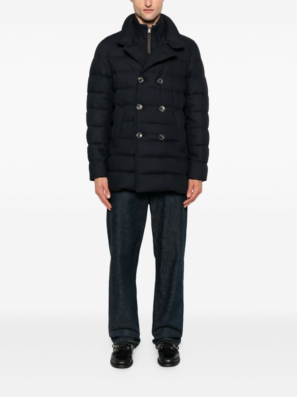 quilted double-breasted jacket - 2