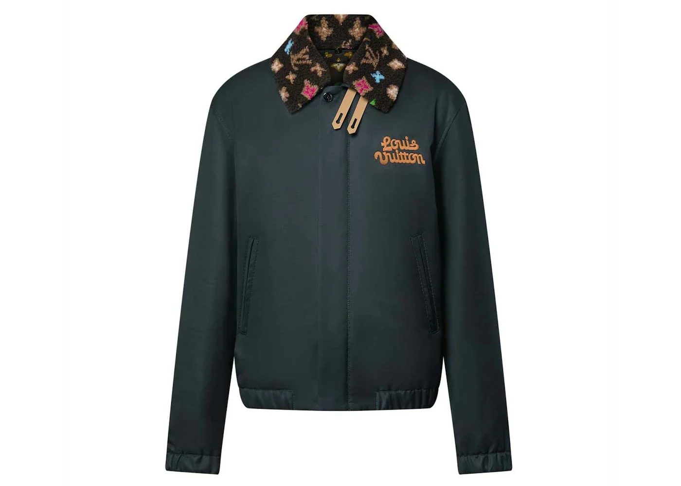Louis Vuitton by Tyler, the Creator Cotton Aviator Jacket With Monogram Fleece Collar Black - 1