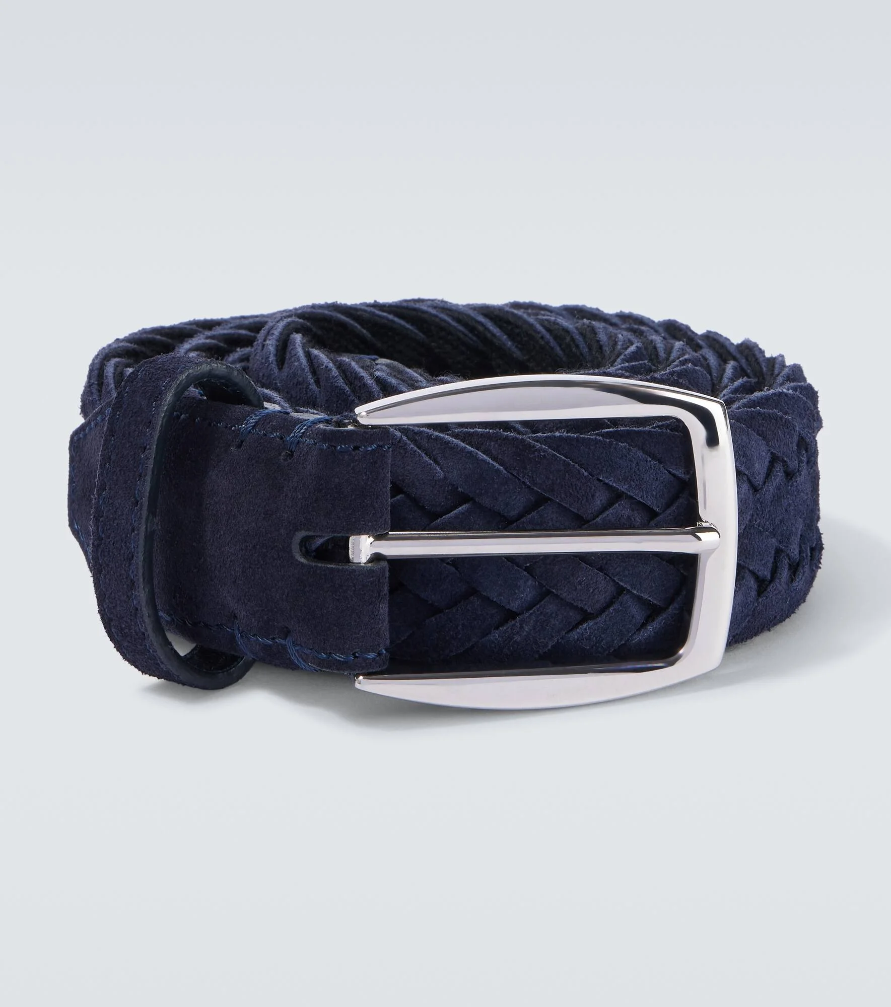 Braided suede belt - 1
