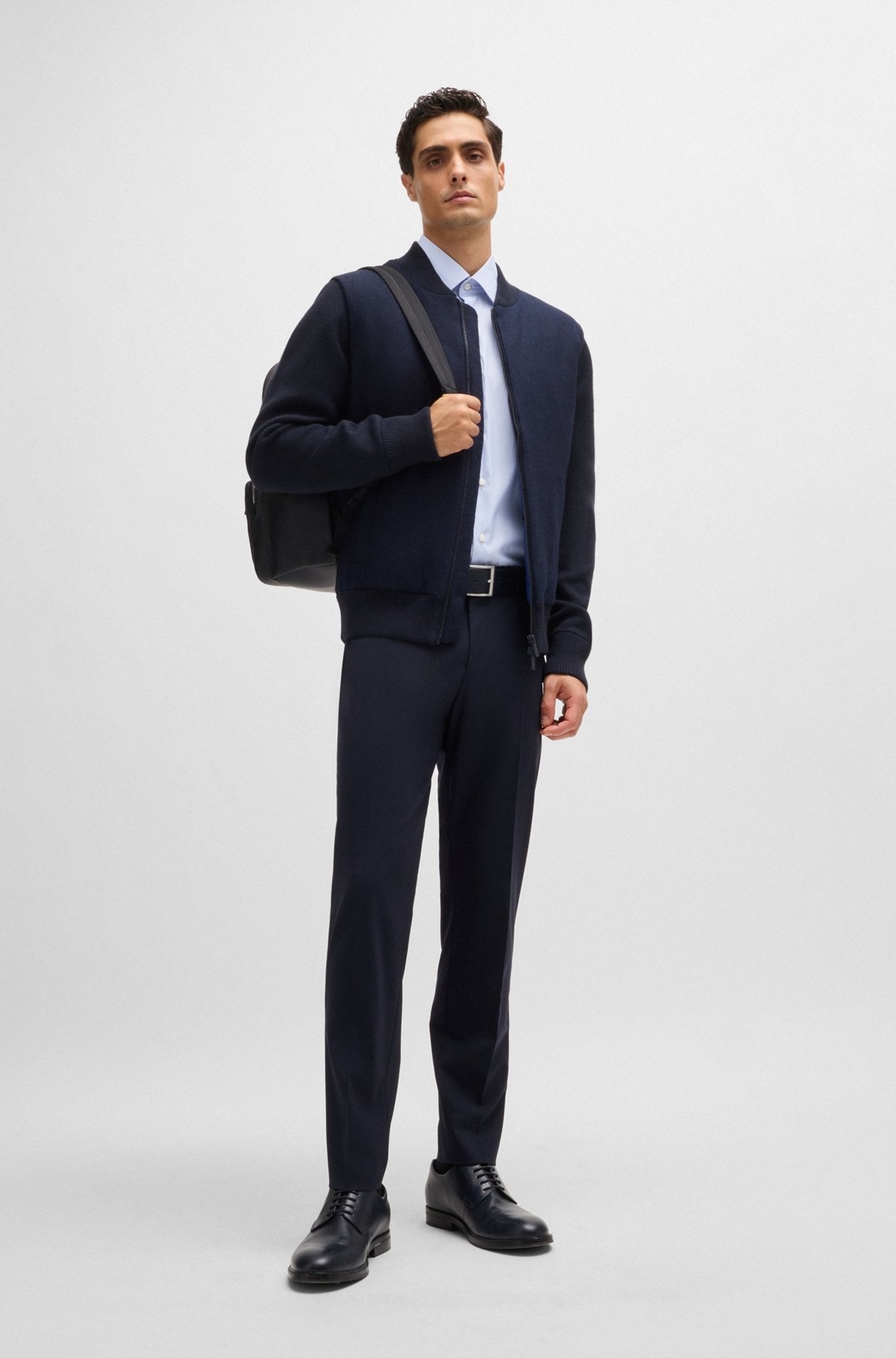 REGULAR-FIT SHIRT IN STRIPED STAIN-REPELLENT TWILL - 4