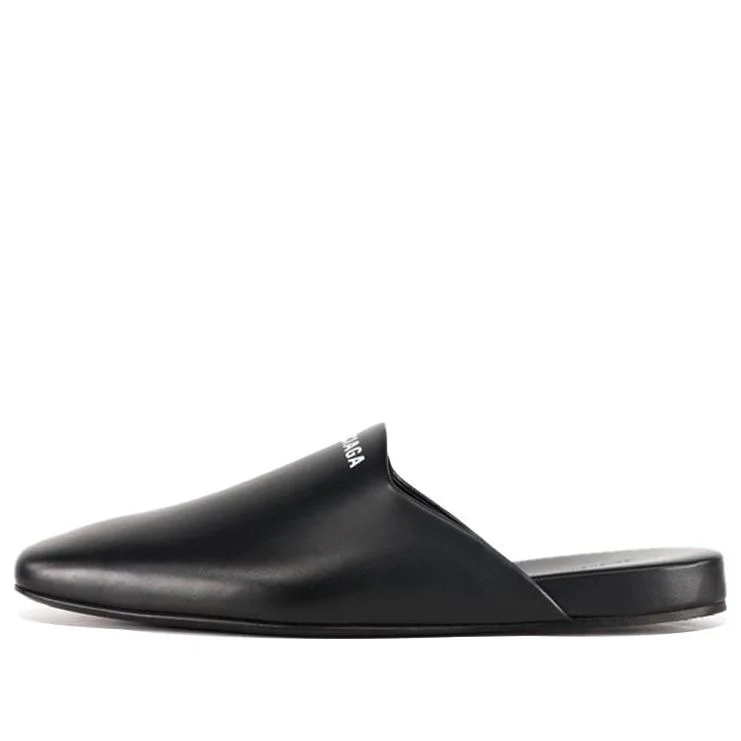 (WMNS) Balenciaga Mules 'Black White' 597344WA72G1006 - 1