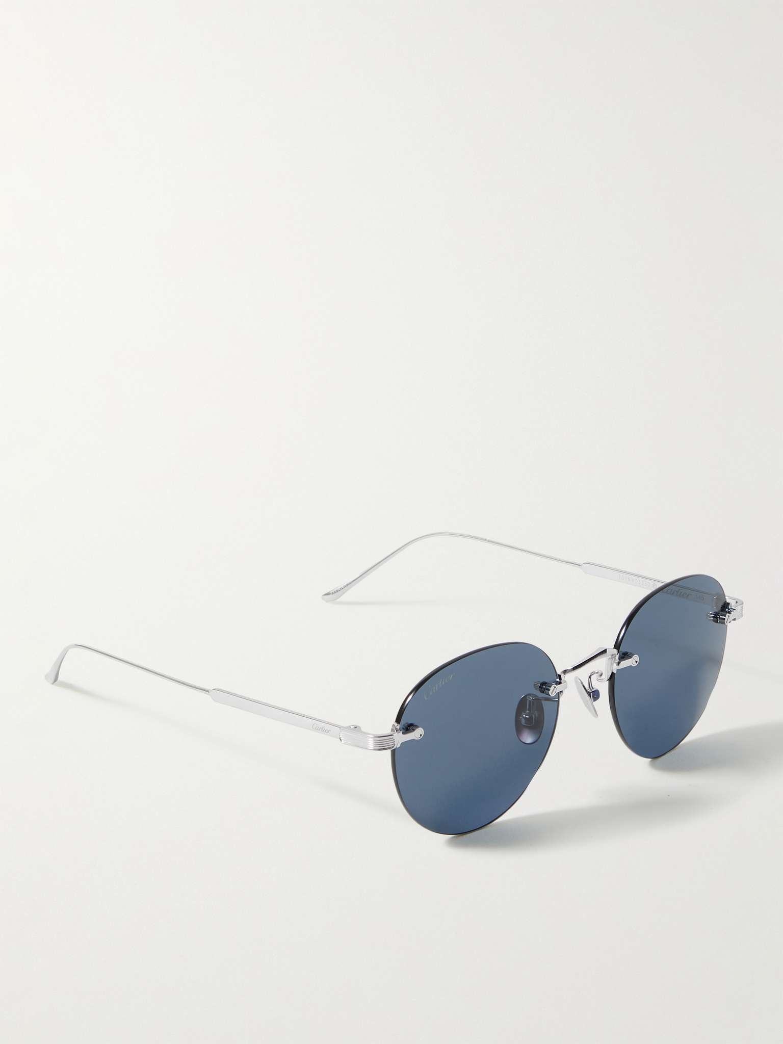 Frameless Silver-Tone Sunglasses - 2