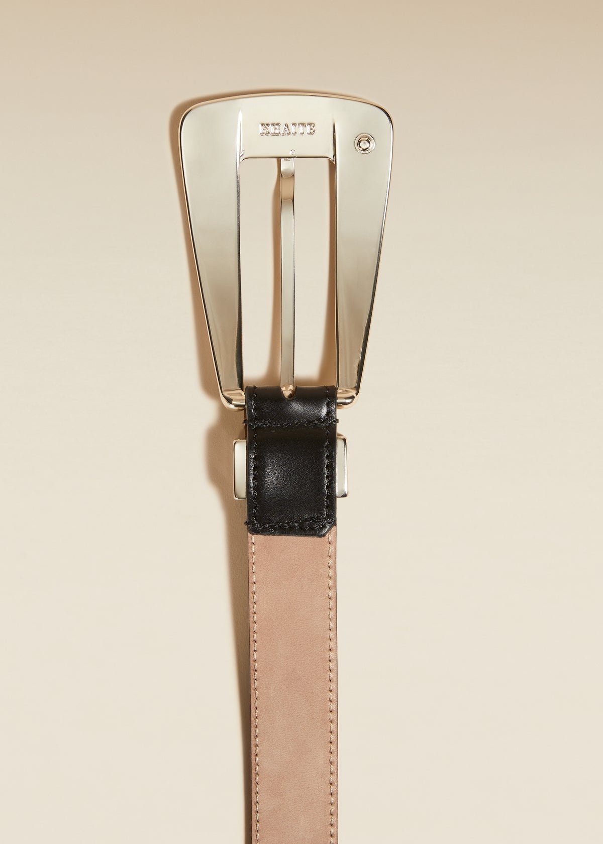 The Bambi Belt in Black Leather with Gold– KHAITE