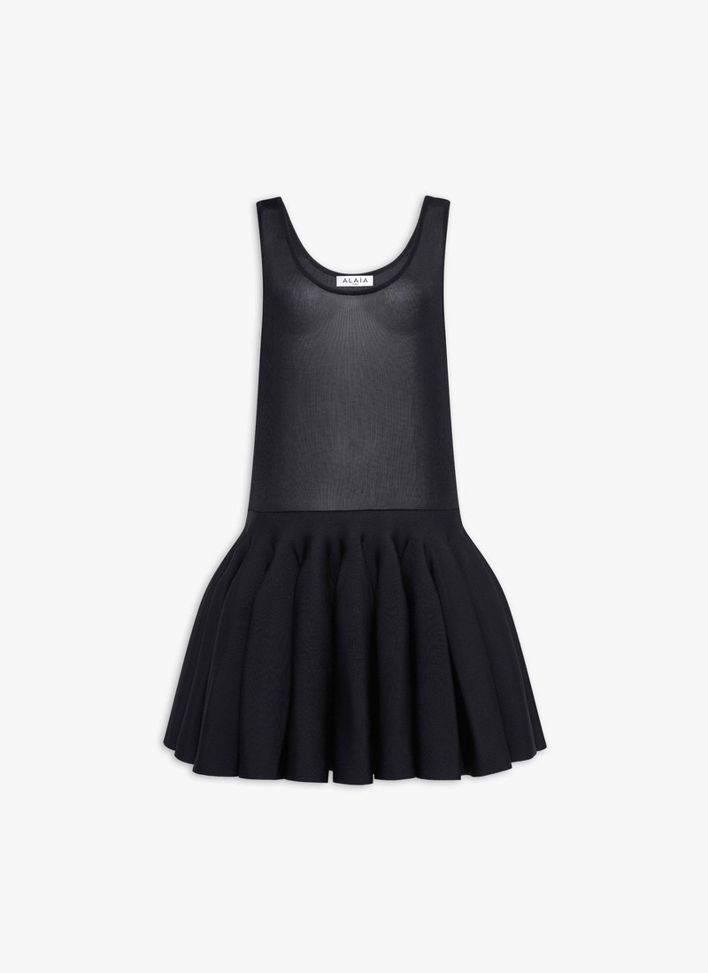 KNIT GODET DRESS - 1