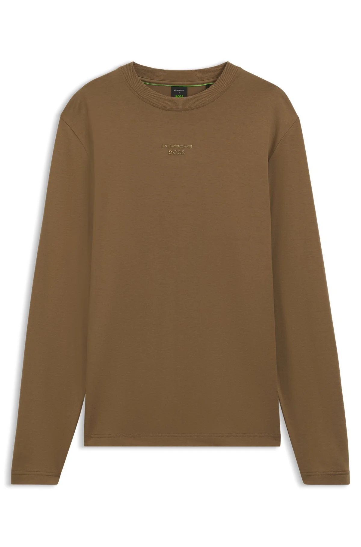 PORSCHE X BOSS LONG-SLEEVED T-SHIRT WITH GLOSSY LOGO - 1