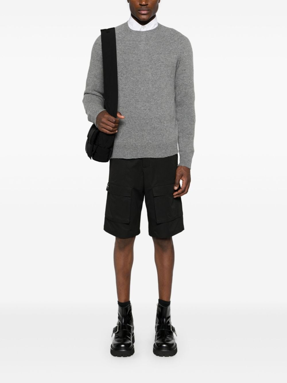 crew-neck wool-blend jumper - 2
