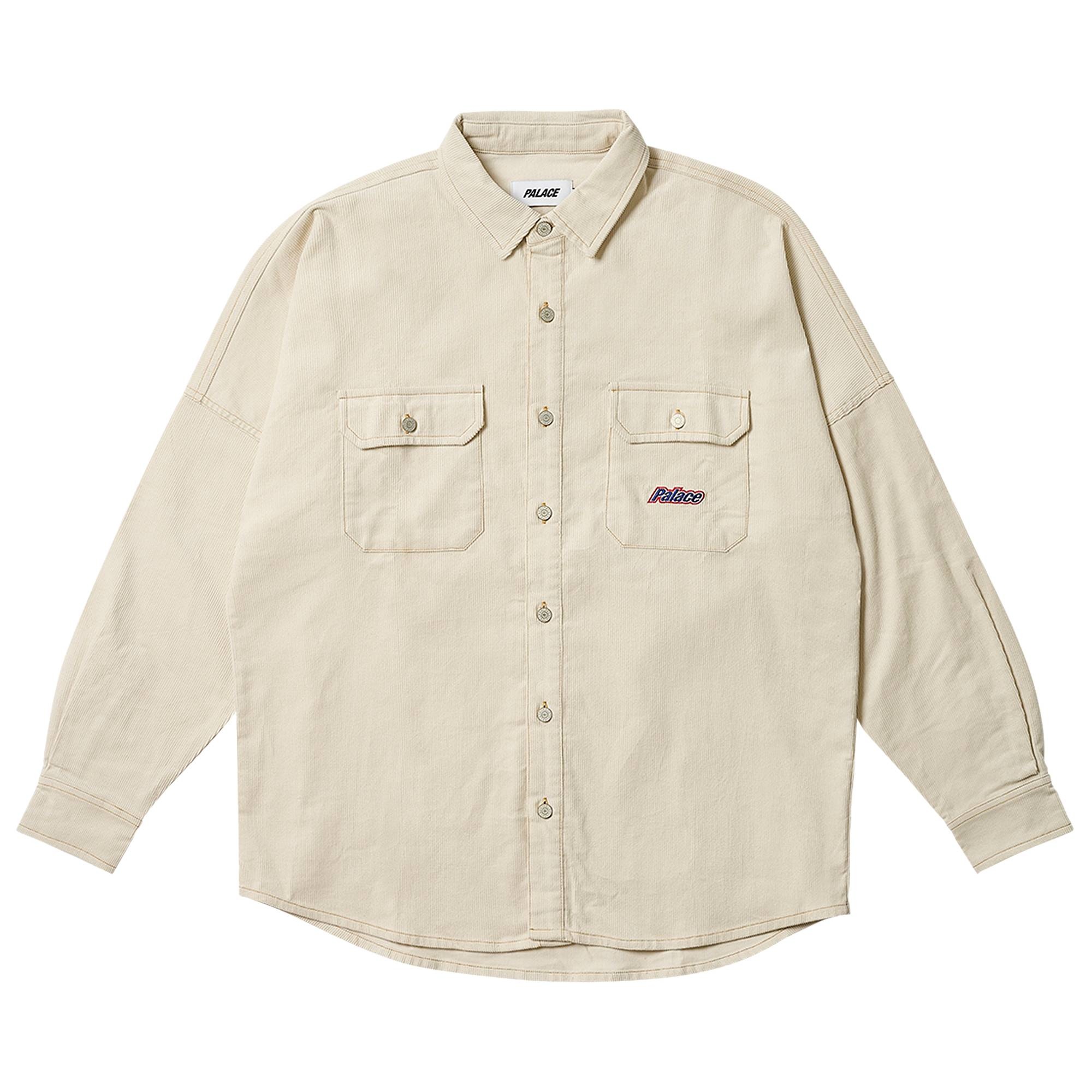 Palace Drop Shoulder Cord Shirt 'Soft White' - 1