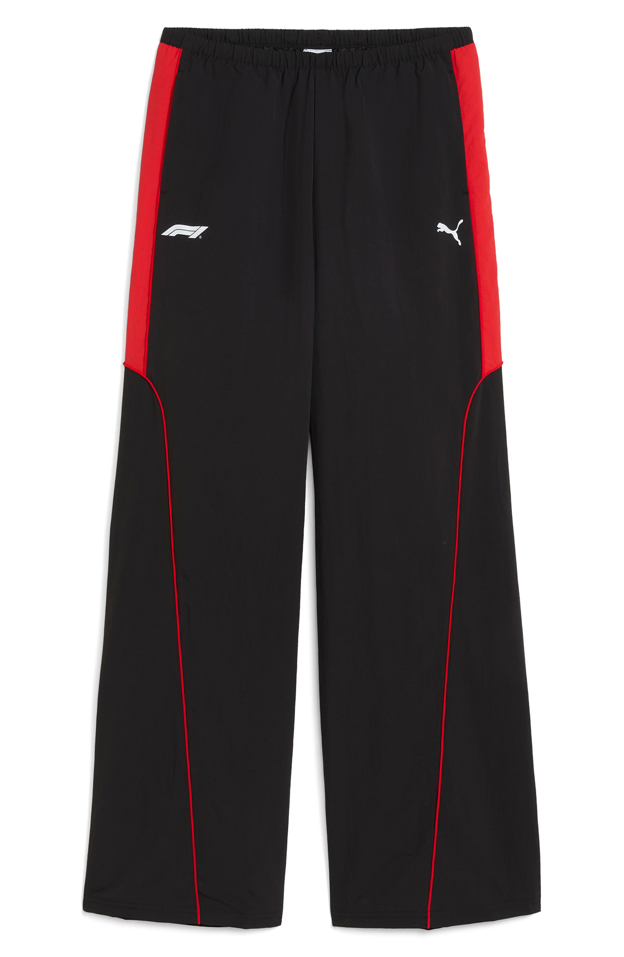 PUMA Formula 1® Woven Nylon Wide Leg Pants in Puma Black at Nordstrom - 3