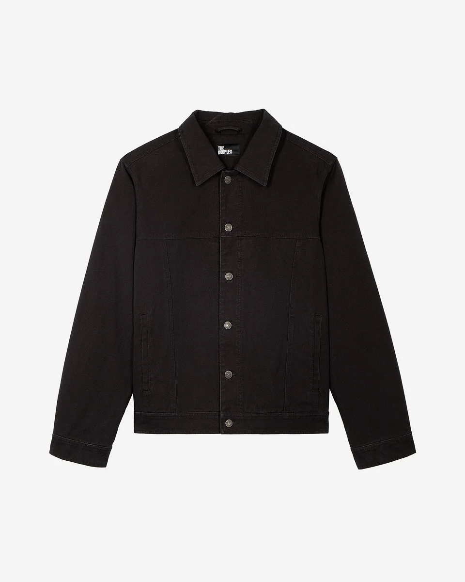 BLACK EMBROIDERED JACKET - 1
