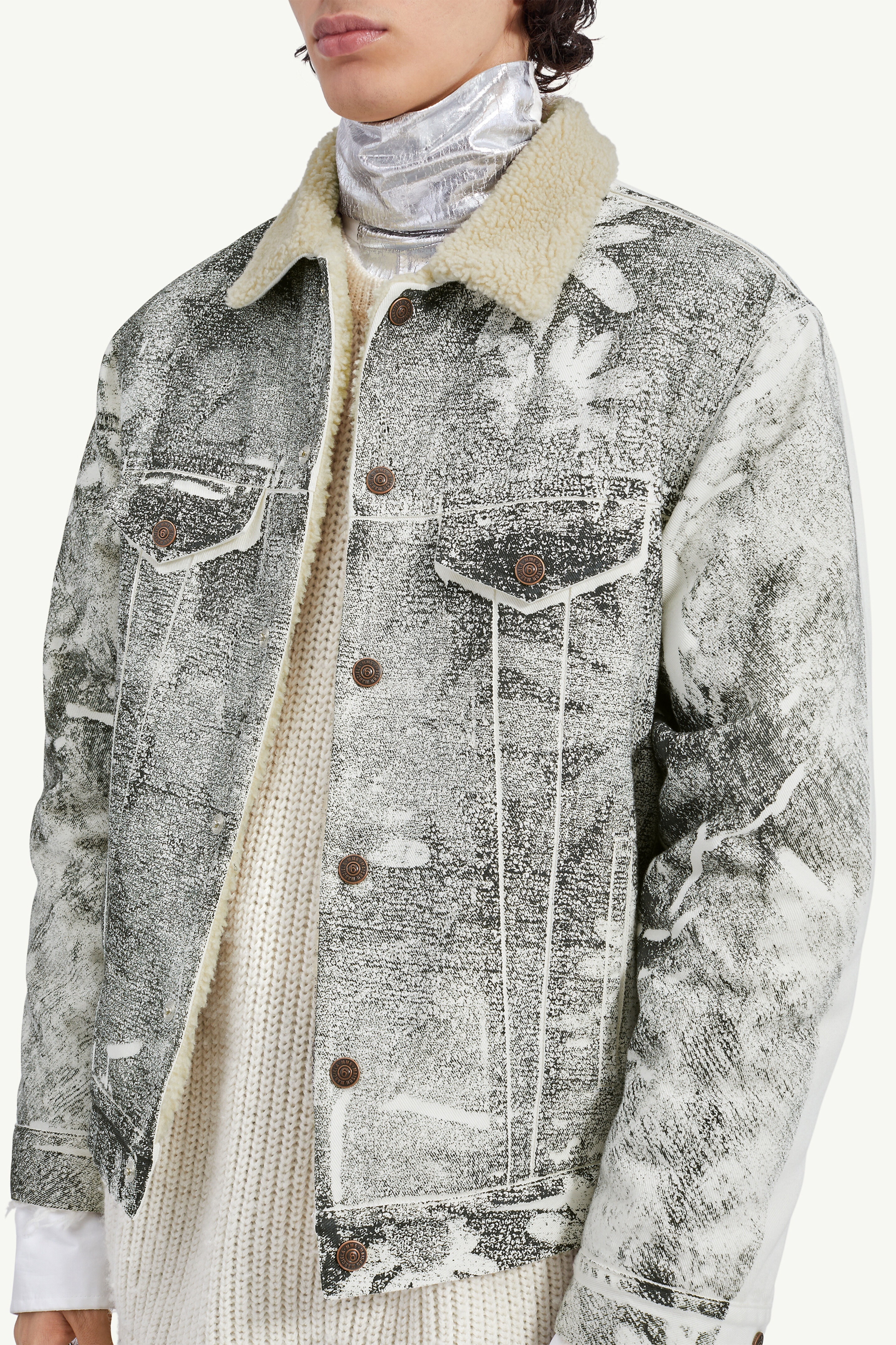 Print denim jacket - 5
