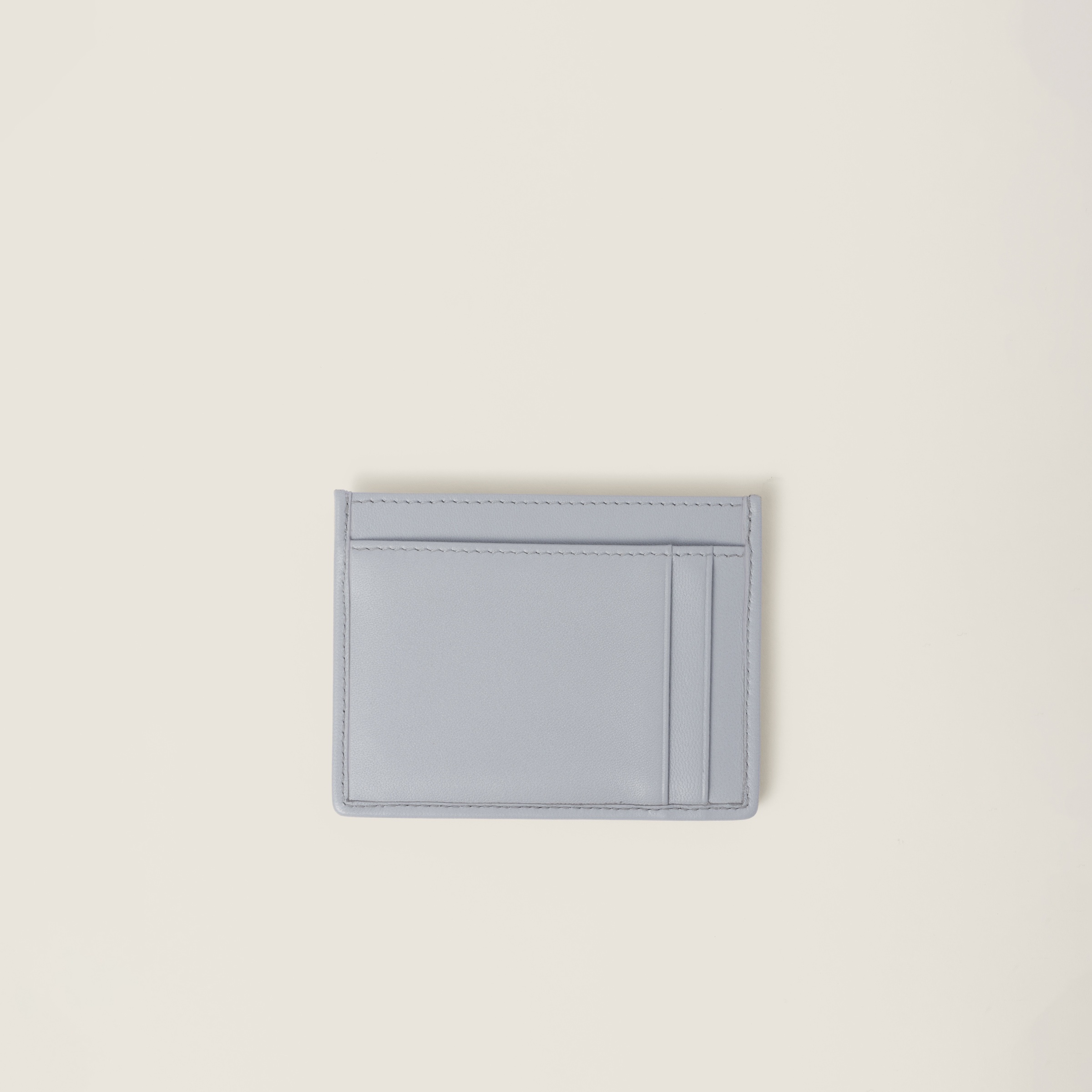 Matelassé nappa leather card holder - 3