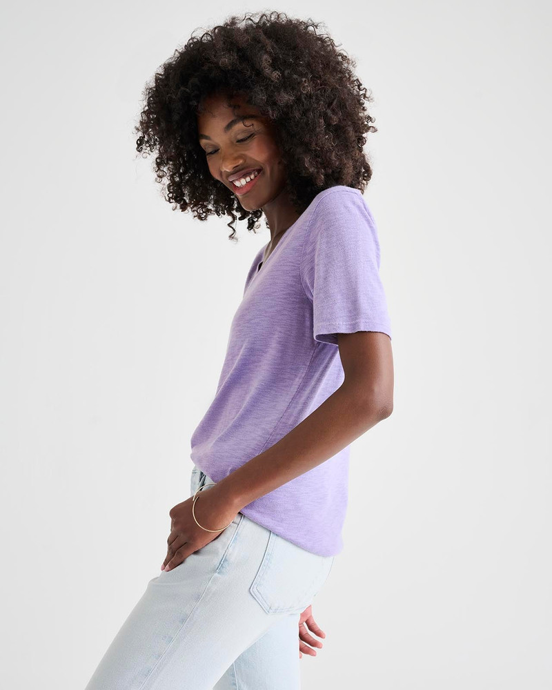 Everly Slub V-Neck Tee 4
