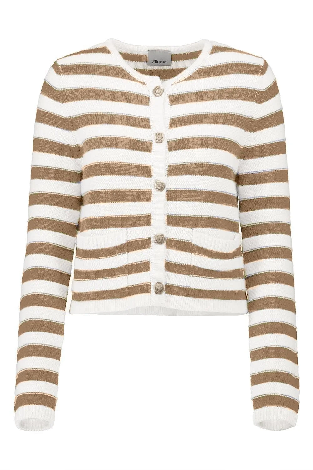 CREWNECK BUTTON-UP CARDIGAN - 1