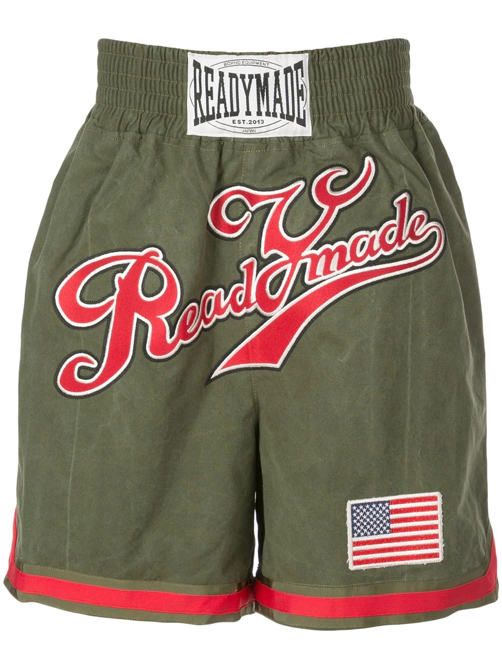 embroidered logo boxing shorts - 1