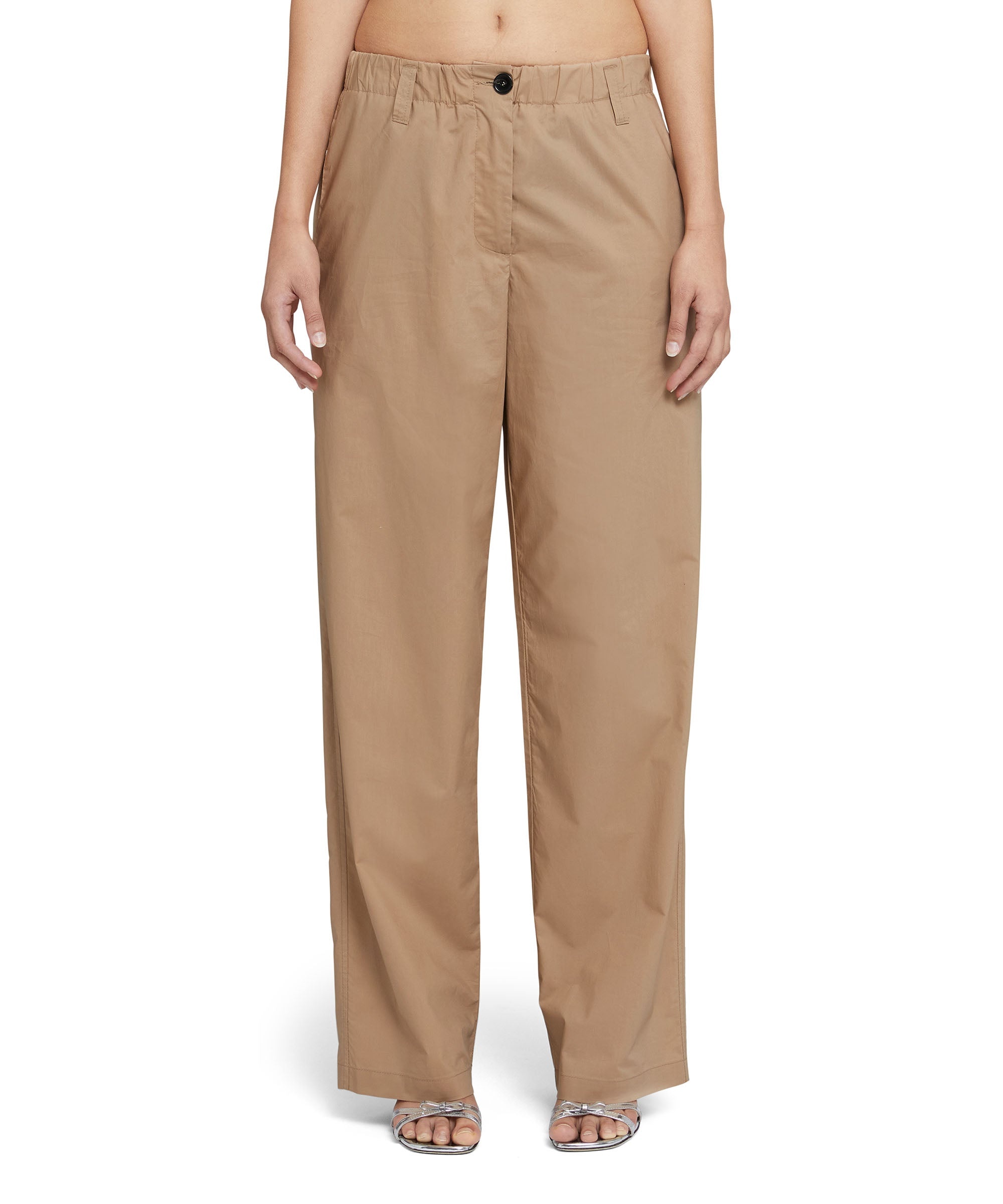 Cotton full-length straight pants - 2