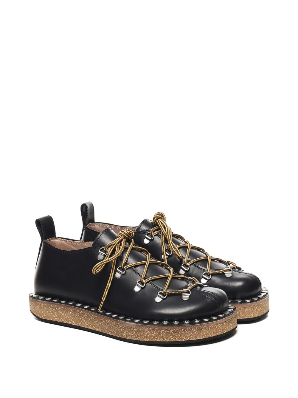 lace-up studded sneakers - 3