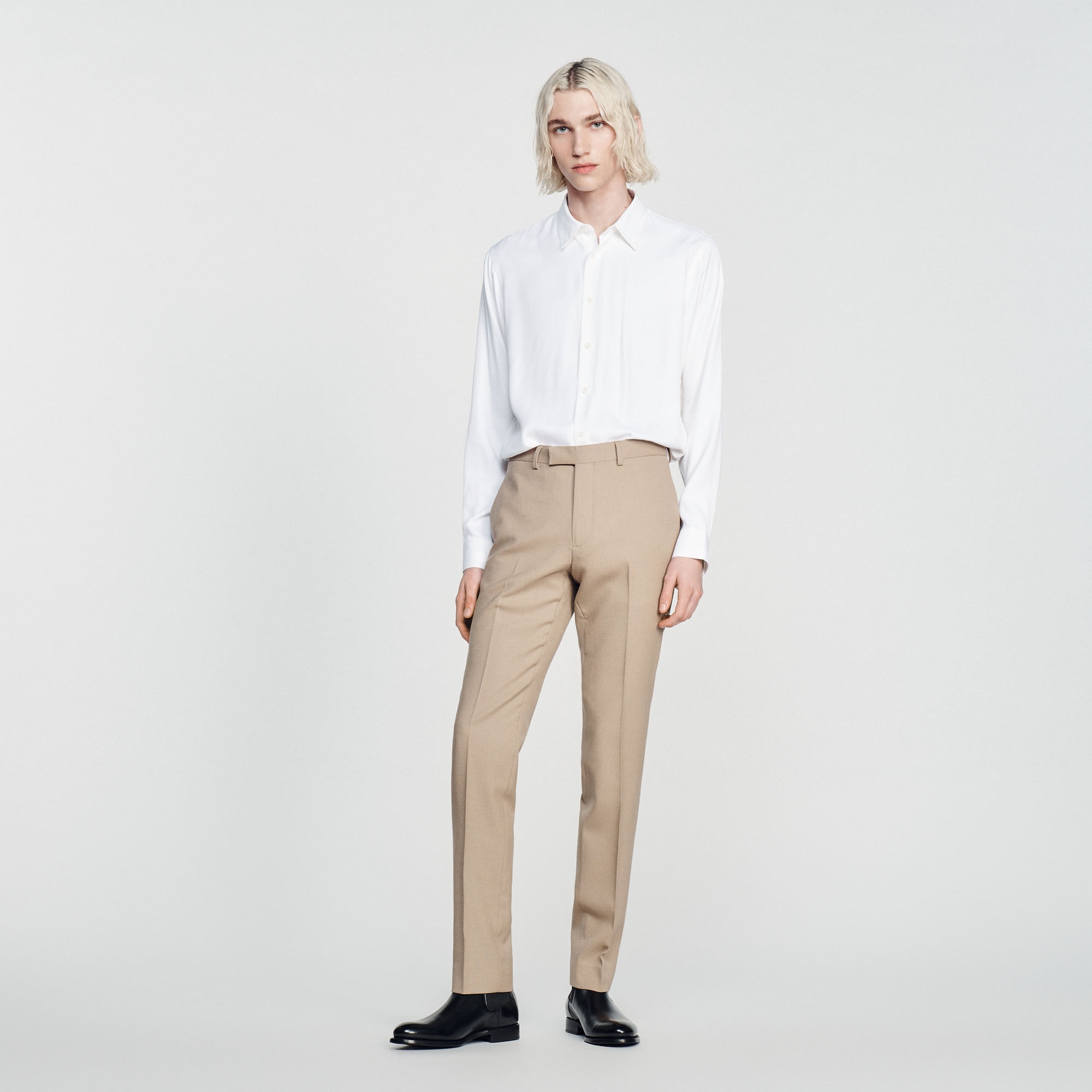 WOOL SUIT TROUSERS - 3