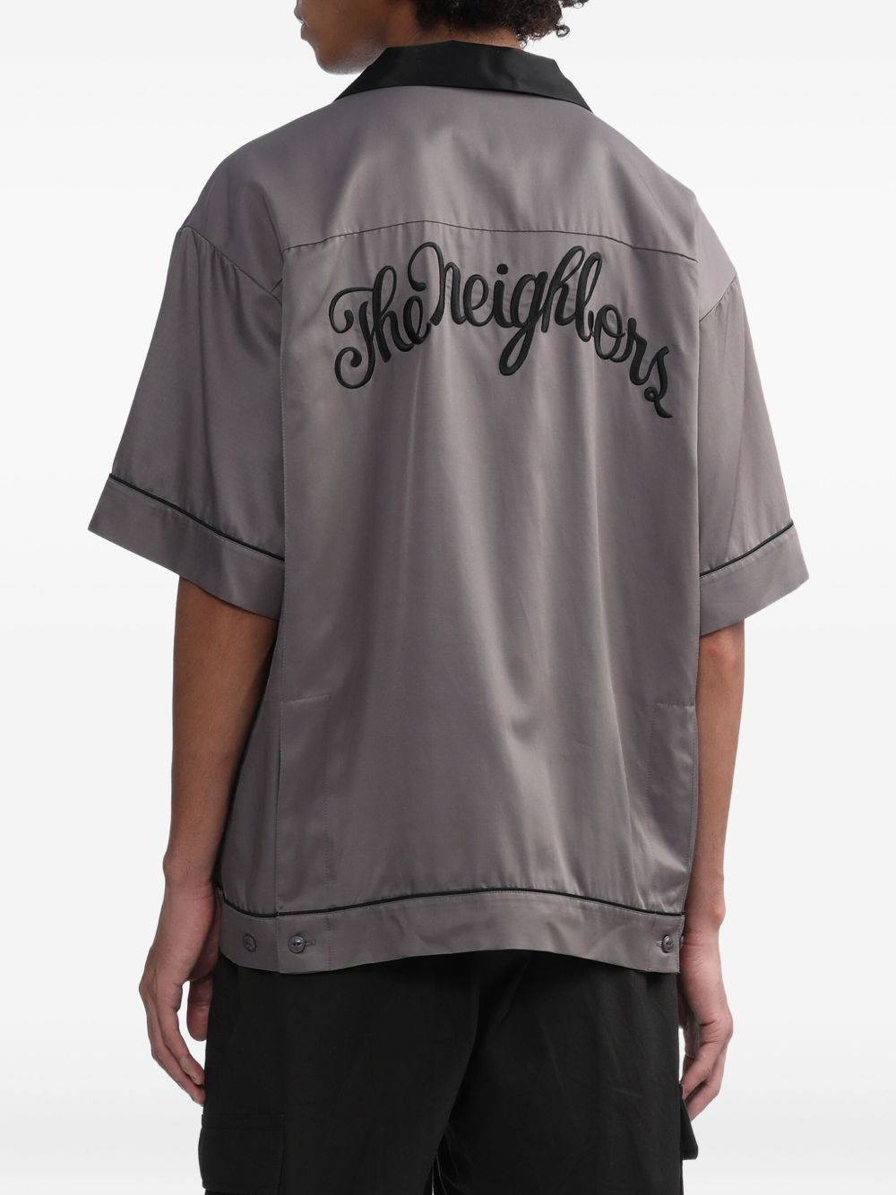 short-sleeve pocket bowling shirt - 4