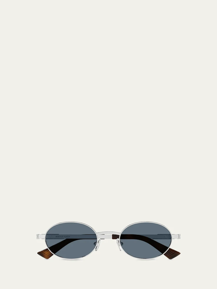 52mm Oval Metal Sunglasses - 1