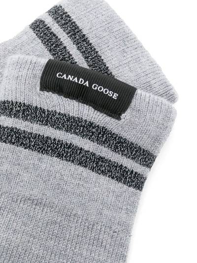 Canada Goose striped knit gloves outlook