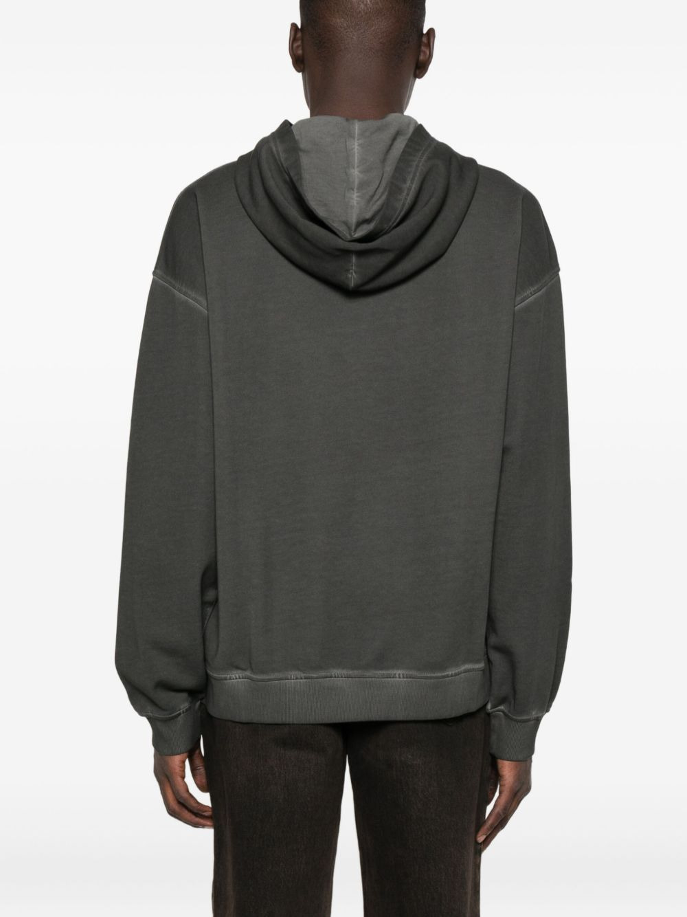 logo-embroidered hooded sweatshirt - 4