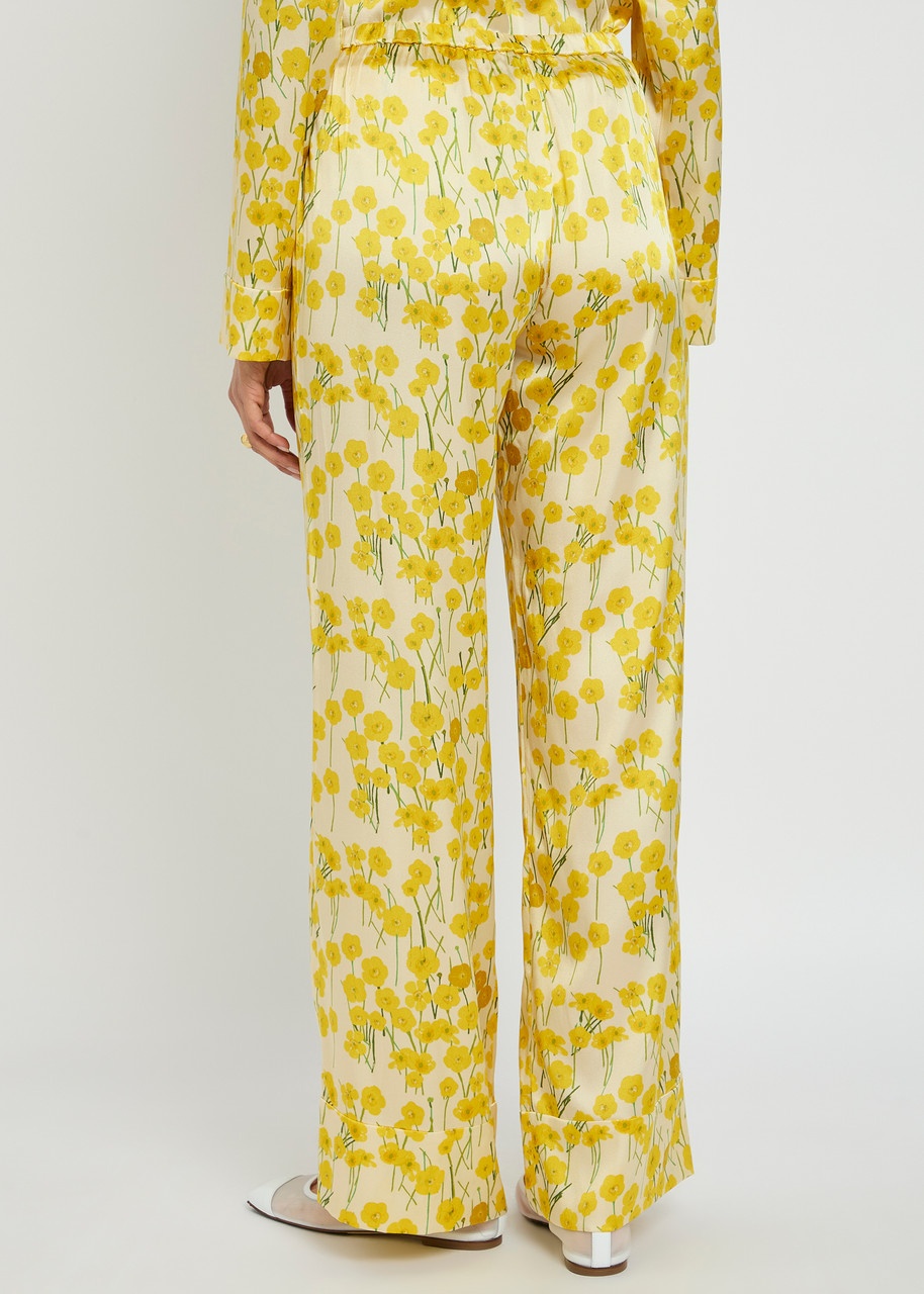 Bernadette Louis Floral-print Stretch-silk Pyjama Trousers - 3