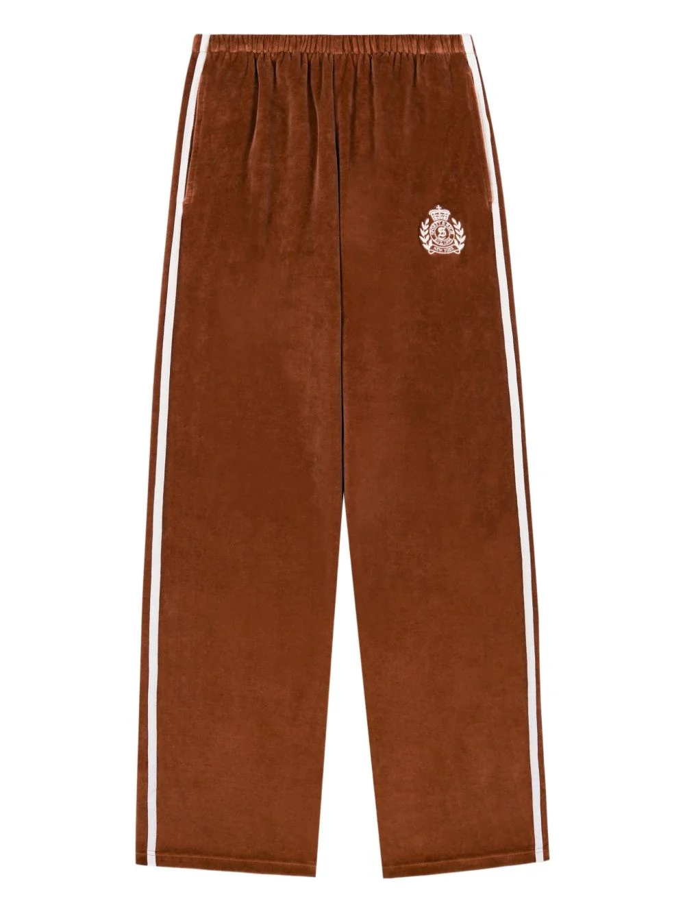 logo-embroidery stripe tack pants - 1