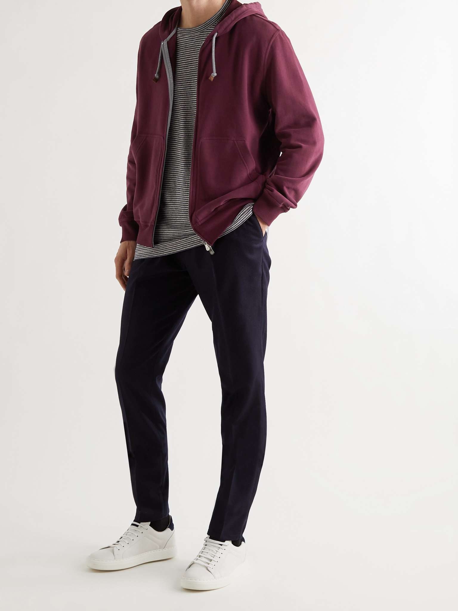 Loopback Cashmere Zip-Up Hoodie - 2