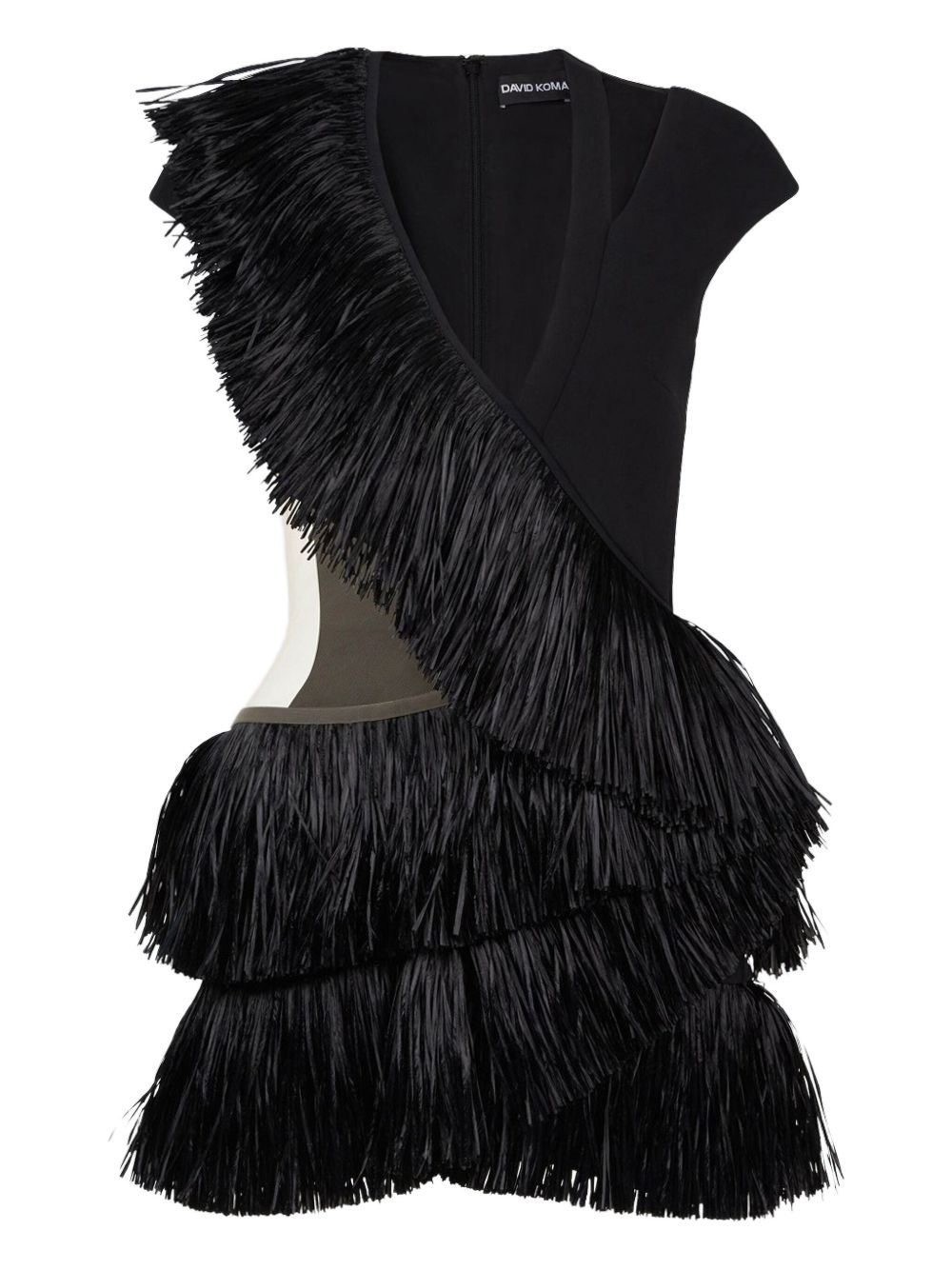 fringed cut-out minidress - 2