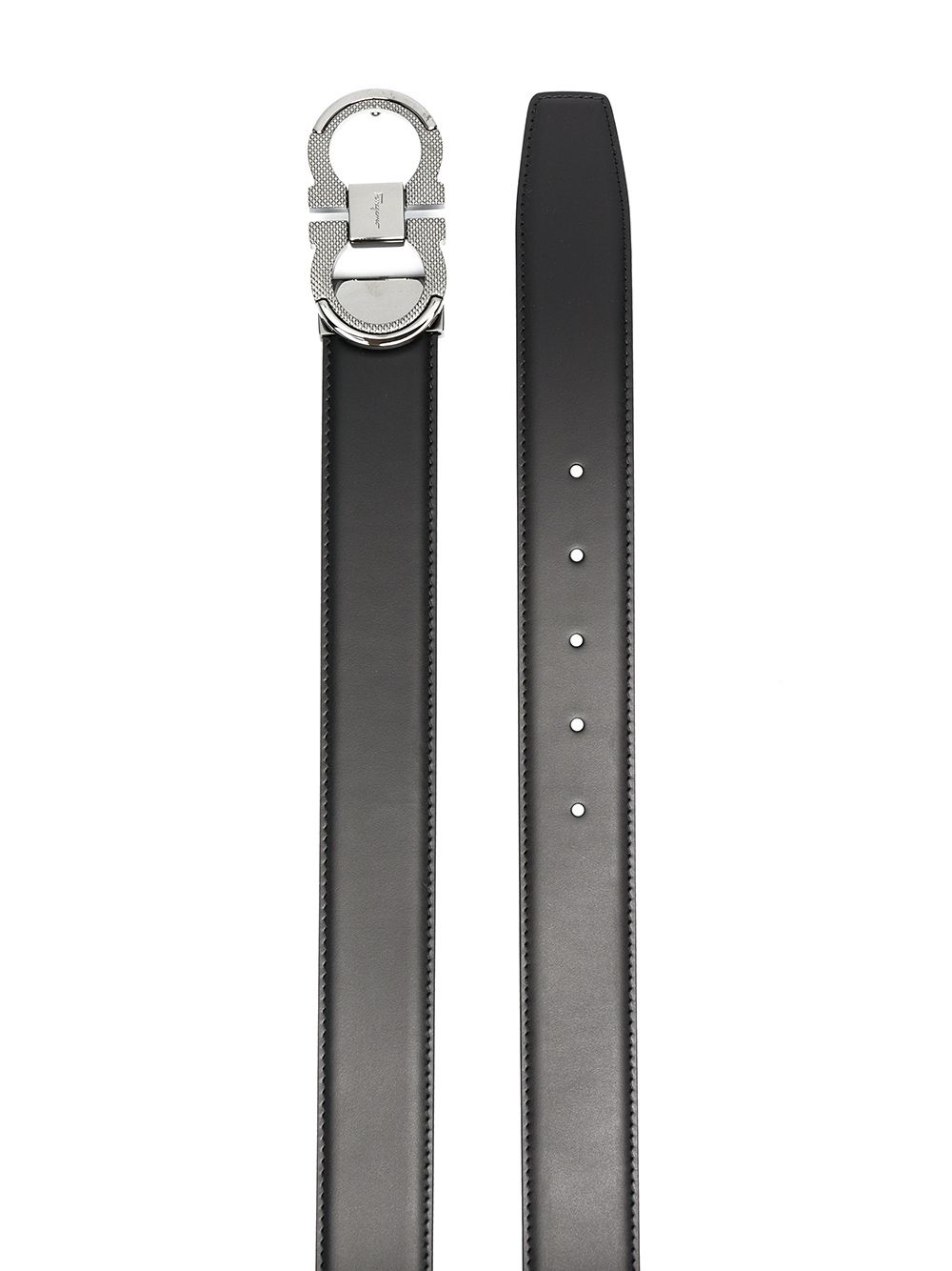 brushed calf leather Gancini belt - 2